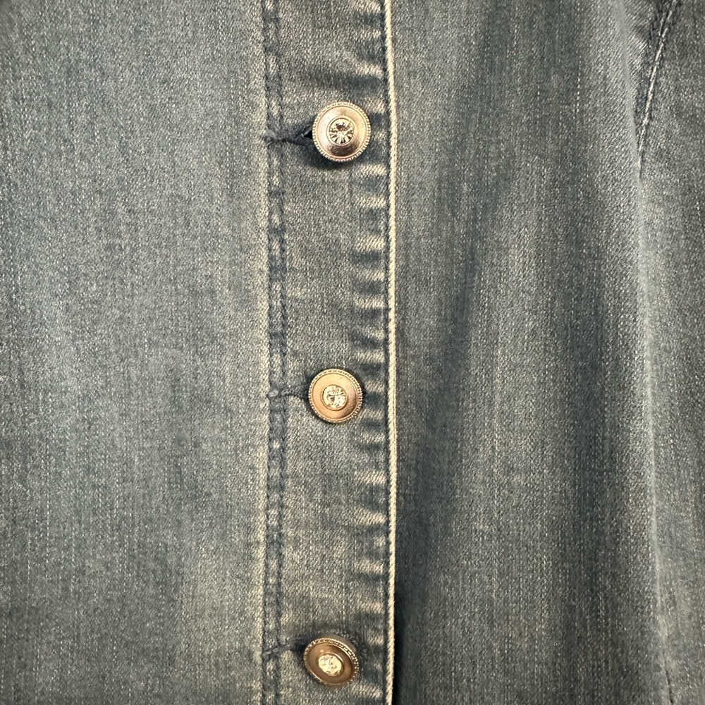 Denim Cinched Waste denim Shirt - Studio Park - Picture 3 of 5